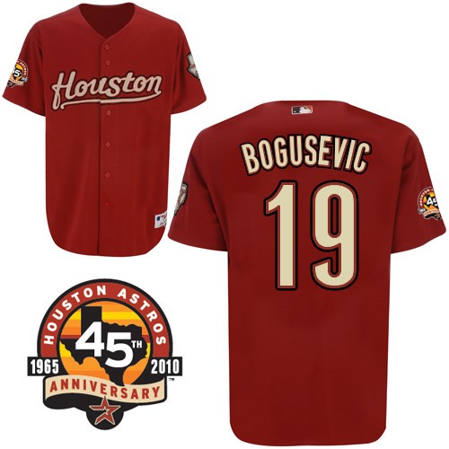 Houston Astros 19 Brian Bogusevic Red Cool Base MLB Jersey With 45th Patch